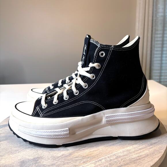 Converse Run Star Motion CX Platform High Top Black Egret Men's Size 10.5 - Picture 2 of 11